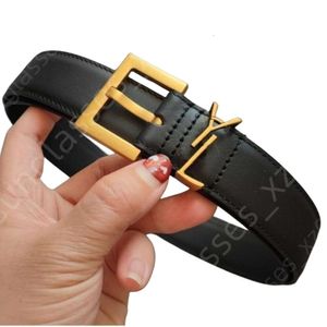 YS Mektup Belts Top Quality Luxury Designer Belt Belt For Women Genuine Leather 3cm Width Men Designer Belts S Buckle Womens Waistband Cintura Ceintures