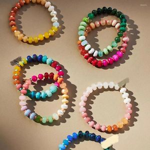 Strand Natural Stone Bracelets Colorful Beaded Bangles For Female Men Jewelry Reiki Handmade Yoga Healing