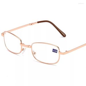 Sunglasses Frames Brand Portable Foldable Reading Glasses For Men Women With Leather Case Folding Presbyopia Glasss 1.00-4.00