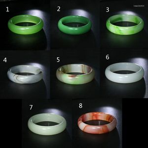 Braggleule Porsperità in vetro imitazione giada braccialetto di gioielleria di moda verde 40 GB
