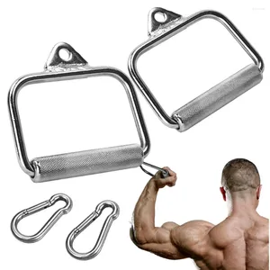 Tillbehör 2 datorer D Hantera lat Pull Down Cable Machine Attachment Metal Grips för CrossFit Viktlyftstänger remskivor Hem Gym