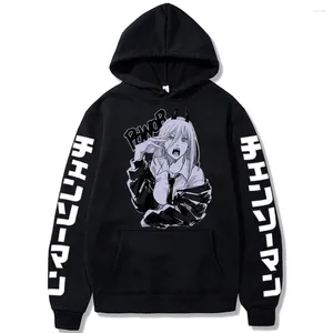 Herrtröjor 2023 manga motorsåg man sweatshirt harajuku cosplay cool power grafisk tryck unisex män kvinnor loog hylsa sportkläder