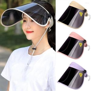 Berets Men Women Foldable Solar Protection Anti-UV Visor Face Cover Shield Sun Hat Sunshade Cap