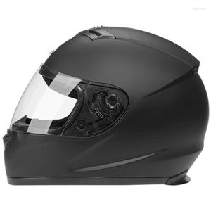 Motorradhelme Full Face Motorradhelm Motocross Capacete De Cascos Para Casque Moto Zubehör Atv Mattschwarz