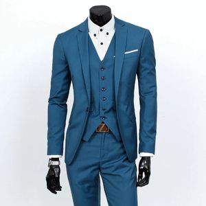 Men's Suits Blazers Plus Size 6XL S Jacket Pants Vest High Quality Men Slim Fit Solid Color Formal Dress Suit Set Business Wedding Tuxedos 231120