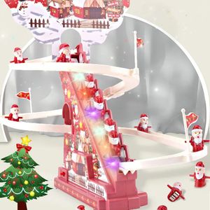 Świąteczne zabawki świąteczne pociąg świąteczny Święty Mikołaj Zabawki ścieżki z lekką muzyka do domu Xmas Natal Navidad Noel Prezenty dla dzieci Rok 2024 231121