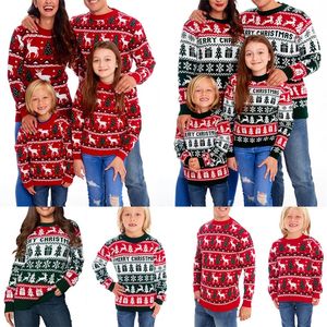 Family Matching Outfits Xingqing Sweater Christmas Clothes Reindeer Print Round Neck Long Sleeve Pullover Knitted Jumpers Top Streetwear 231121