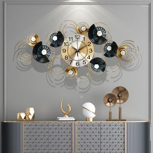 Wall Clocks Metal Luxury Clock Modern Design Decoration Art 3d Large For Living Room Reloj Pared Decorativo Home Decor