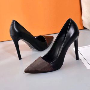 Fashion Women High Heels Dress Shoes Spring Spring Sexy Party Shoes Thin Cheels Super High Wedding Shoes Point High Heel Single Shoellace Box 35-42