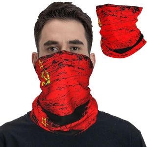 Lenços União Soviética URSS Rússia Bandeira Bandana Pescoço Capa Impressa Socialista Magia Lenço Quente Headwear Running Unisex Adulto Lavável