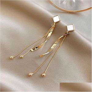 Dangle & Chandelier Vintage Pearl Tassel Ear Wrap Cler Earrings For Women Party Fashion Long Hanging Drop Earring Wedding Je Dhgarden Otatl