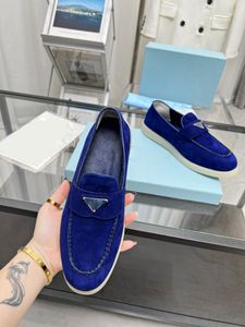 Dress Suede Leather Designers Mules Women Men 100% Real Leather Slip-on Plaque Loafers Sabots Flats Casual Loafer Boat Shoes 493