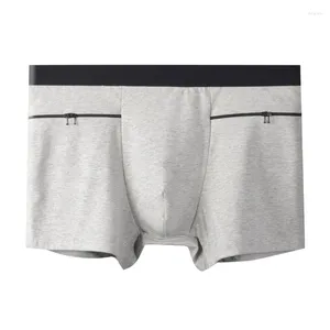 Unterhosen Herren Boxershorts Secret Hidden Pocket Reiseunterwäsche mit Vorderversteck Herrenhöschen Dessous Sexy