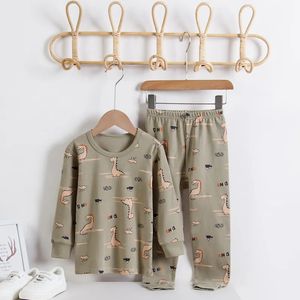 Pajamas Boys Dinosaur Clothing Teenagers Pajamas مجموعة الخريف والشتاء للأطفال الفتيات الفتيان 231122