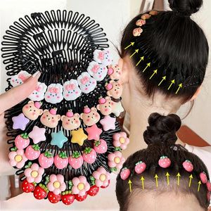 Hair Accessories Kids Cartoon Animal Disk Wave Insertion Comb Girl's Forehead And Back Head Spoon Card Fragmented Sorting Headwear