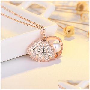 Pendant Necklaces Pearl Shell Necklace S925 Sier Plated Love Classic Women Girls Lady Christmas Wedding Jewelry Gift Drop Delivery Pe Dhfv1