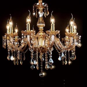 Moda nowoczesna kryształowa lampa jadalnia Candelabra Crystal żyrandole świecy do domu europejskiego żyrandole 3264215S