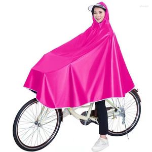 Raincoats Bicycle Raincoat Single Poncho 3XL Men And Women Thickened Oxford Cloth Adult Student Riding One Piece