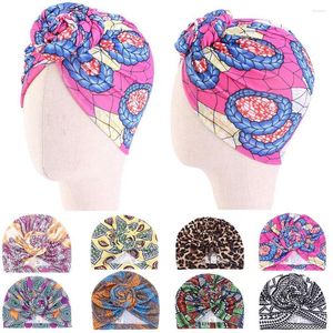 Hats Elastic Fashion Casual Baby Beanies Headwrap Cotton Hat Bandana Floral Print Turban Chemotherapy Kids National Wind