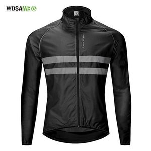 Giacca a vento da ciclismo Maglia da bicicletta ad alta visibilità Strada MTB Cappotto antipioggia Abbigliamento da ciclismo riflettente Giacca da bici impermeabile antivento271R