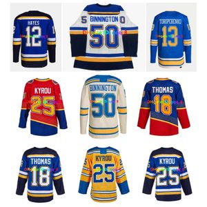 Kevin Hayes Robert Thomas Kyrou St. Blues Hockey Jersey Reverse Retro Binnington Alexey Toropchenko Brayden Schenn Wayne Gretzky Colton Rare