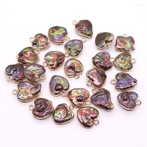 Pendant Necklaces Natural Freshwater Pearl Heart Pendants Irregular Baroque Charms For Jewelry Making DIY Necklace Earrings Bracelets