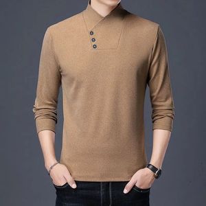 Herrenpullover Doppelseitiger Samt Herren Casual Pullover Mode Vielseitiger Herbst Winter Langarm Solide Gestickte Knopfleiste Pullover 231121