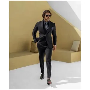 Abiti da uomo Street Wear Uomo Matrimonio Sposo Prom Costume Homme Moda Terno Masculino Slim Fit 2 pezzi Tailor Made Blazer Jacket Pants