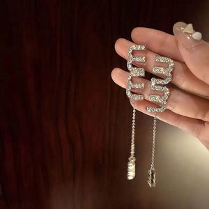 Eleganti orecchini da donna Designer Naping Orecchino argenteo con trapano lettere di strass per le orecchie da orecchie di gioielli da donna Accessori regalo