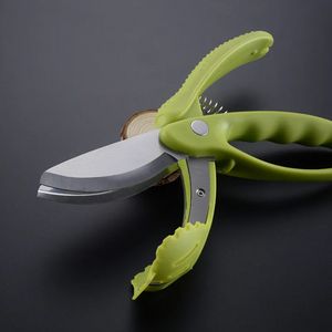 Salad Cutter Chopped Salad Tong Scissors for Salad Bowl and Cutter Multifunction Double Blade Salads Chopper Tool bb0422