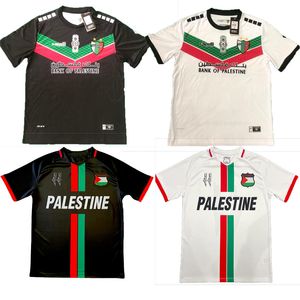 2023 2024 Palestine Soccer Jerseys Black Center Stripe (red/green English) Shirt War Justice March Football Uniform