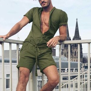 Männer frühling einfarbig einteiliges kurzarm spot casual männer anzug männer Q231122