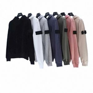 kolory projektanci Mens Stones Island Hoodie Candy Kamienie z kapturem Kamienie Kobiety swobodny długi rękaw para luźna bluza o-dół ye p4q8#