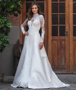 Wedding Dress Other Dresses Detachable Skirt Mermaid Long Sleeve Tulle Lace Beaded Sexy 2023 Design Bride Custom SizeOther