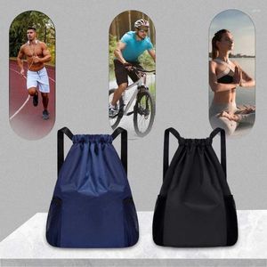 Sacos escolares Sports Drawstring Backpack String Bag Sackpack com grande capacidade Gym Swim Beach para mulheres e homens para segurar diariamente