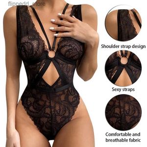 Calzini sexy Tuta sexy Donna Tuta di pizzo Corpo trasparente Porno Maglia Body Lingerie Pizzo Costume caldo del sesso Donna Babydoll trasparente Q231122