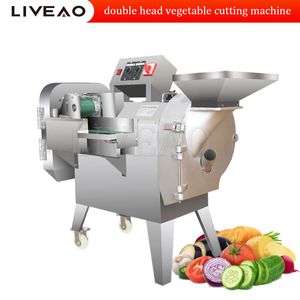 Industrial Cube Cutting Commercial Vegetable Dicer Carrot Onion Kiwi Fruit Apple Mango Vegetable Slice Machine