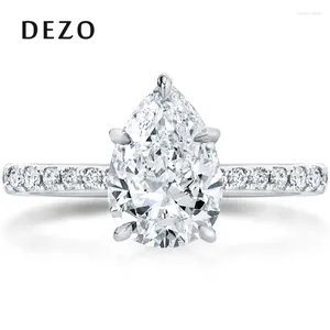 クラスターリングdezo Moissanite婚約リング