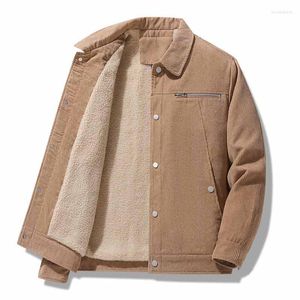 Jackets masculinos Mcikkny Men Homem Lão de Autumn forrado Corduroy Térmico Casacos de Outwear para roupas masculinas M-5xl