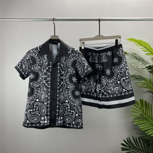 Moda Masculina Feminina Fatos de treino de verão Ternos esportivos Casual Clássico Estampa Estampada Shorts Manga Curta Masculino Tops Masculino Meninos Camisetas Cores Roupas#26