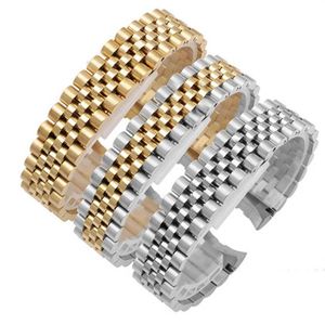 20 mm fast rostfritt stålklockband för Rolex Datejust Watchbands Link Rem Armband246Q