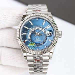 New Man Watch Mens Watchs Owatch For Men Role Skydweller Waterproof Sapphire Movement Elastico Gold FA189B