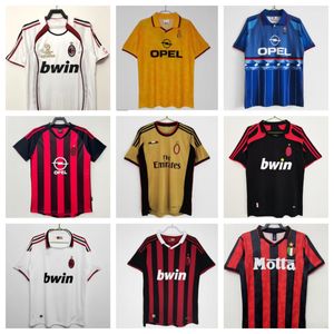 06 07 Retro shirts SOCCER JERSEYS 90 91 95 96 97 Gullit 01 02 03 12 14 15 09 10 Maldini Van Basten football KAKA Inzaghi PIRLO SHEVCHENKO BAGGIO MIlano Vintage classic