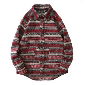 Giacche da uomo Uomo Autunno e Inverno Moda Casual Retro Etnico Street Levigatura Cappotto Tessuto Imbottito Giacca antipioggia Slim Fit Snowboard Uomo