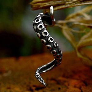 Pendant Necklaces Simple Vintage 316L Stainless Steel Tentacles Of Squid For Men Women Punk Fashion Octopus Necklace Animal Jewelry Gifts