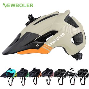 Велосипедные шлемы Newboler MTB Road Bike Bike Hopmill Helme Helme Led Lights GoPro держатель камеры велосипед