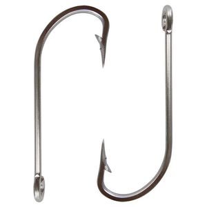 30st rostfritt stål fiskekrokar Vit färg 34007 All storlek Big Extra Long Shank Fishing Hook High Quality Fishhook235m