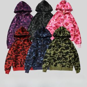 Tam Zip Up Köpek Hoodies Erkek Kadınlar Sweatshirt Moda Erkekler Deisigners Siyah Beyaz Ceket Adam hırka