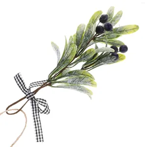 Fiori decorativi Ramo di vischio artificiale con bacche Finto Natale appeso
