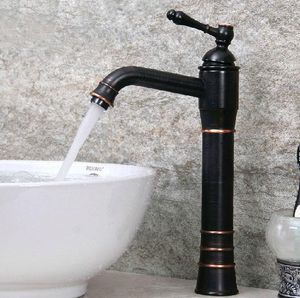 Bathroom Sink Faucets Black Oil Rubbed Bronze Single Lever Handle Vessel Basin Faucet Mixer Taps Anf299